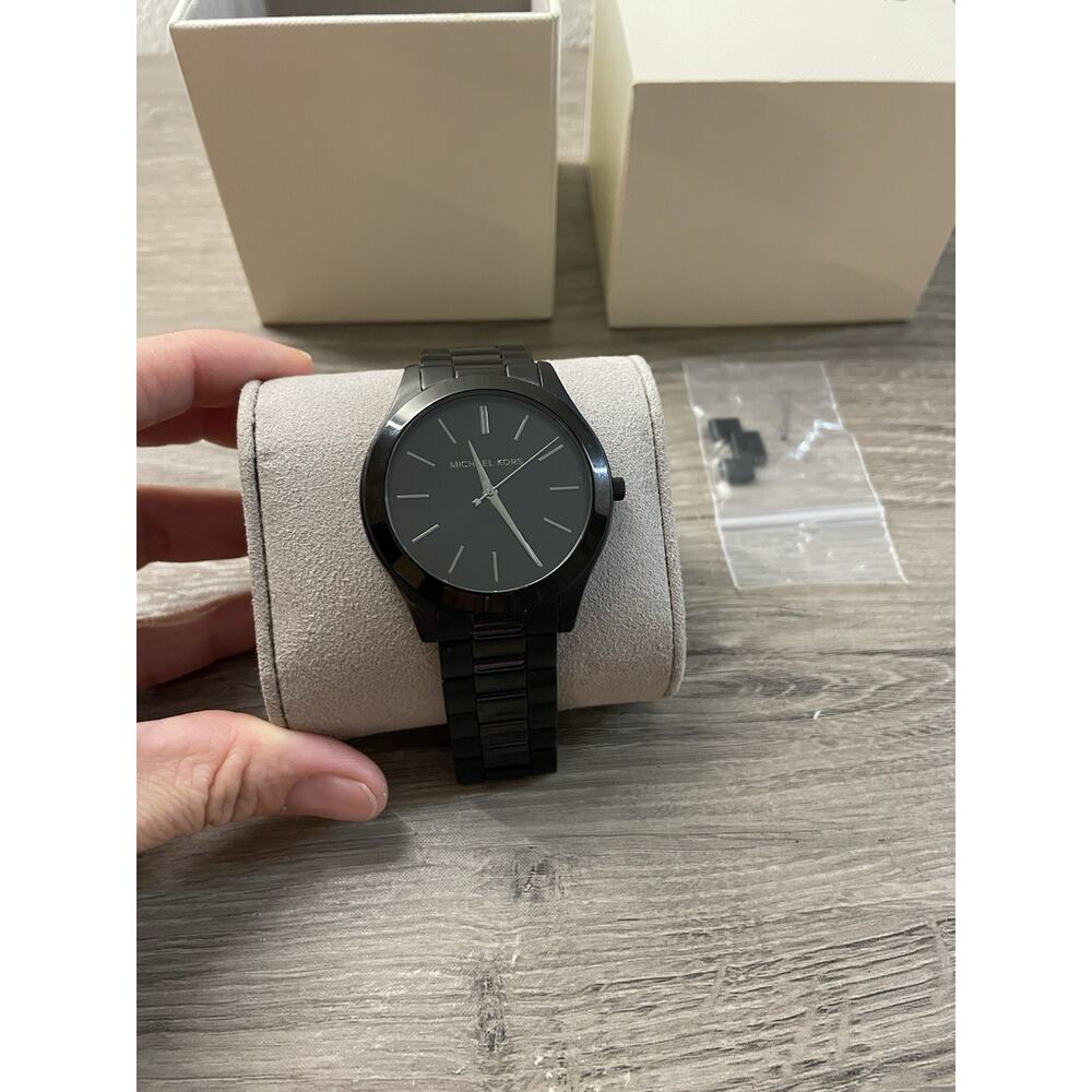 Michael Kors Slim Runway Black Ion-Plated Stainless Steel Men's Watch MK-8672 - Picture 2 of 11